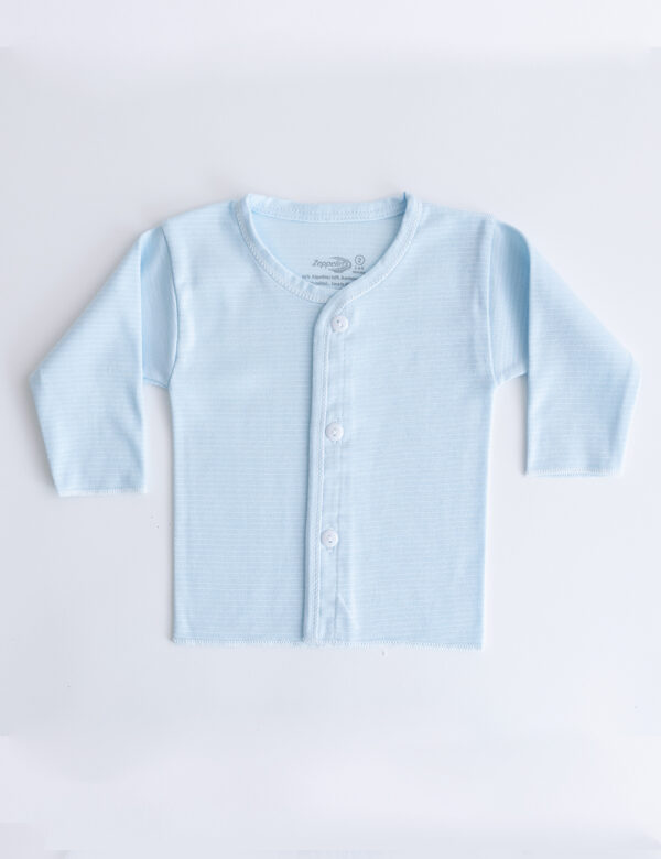 Camiseta Abotonada Rayada M/L