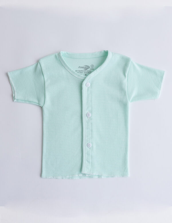 Camiseta Abotonada Rayada M/M