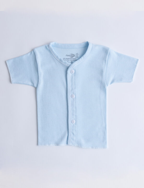 Camiseta Abotonada Rayada M/M
