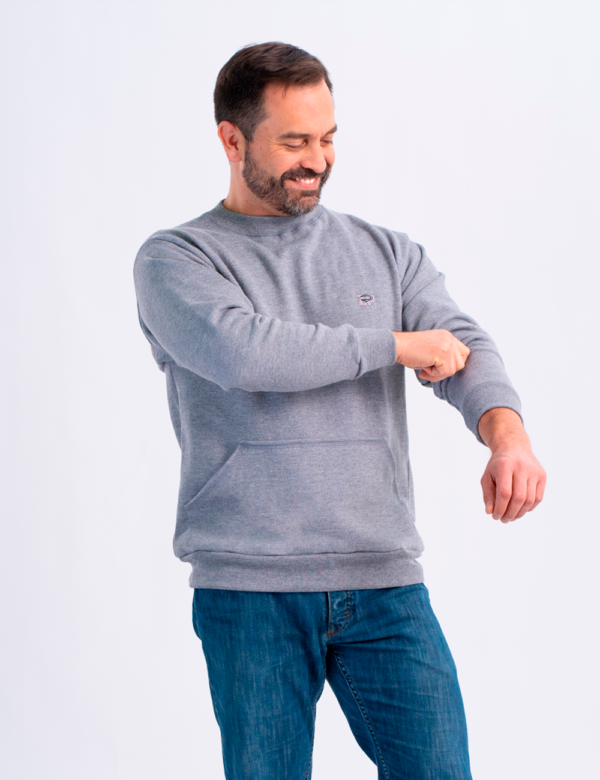 Sudadero Oversized con Bolsa Sólido