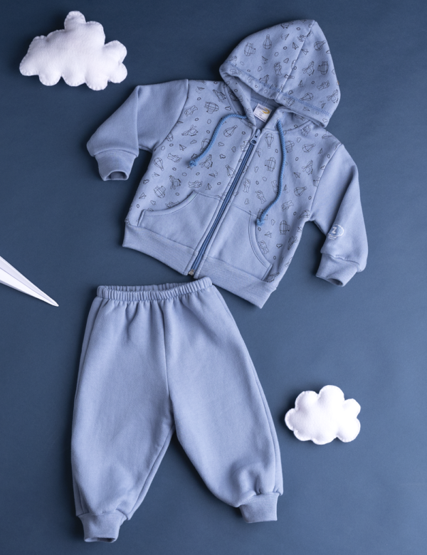 Conjunto Afelpado Estampado Lleno