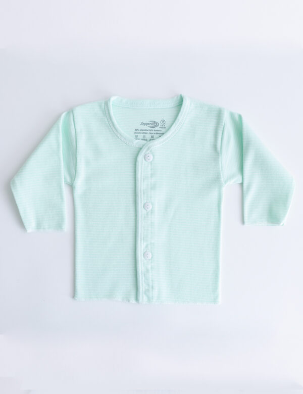 Camiseta Abotonada Rayada M/L